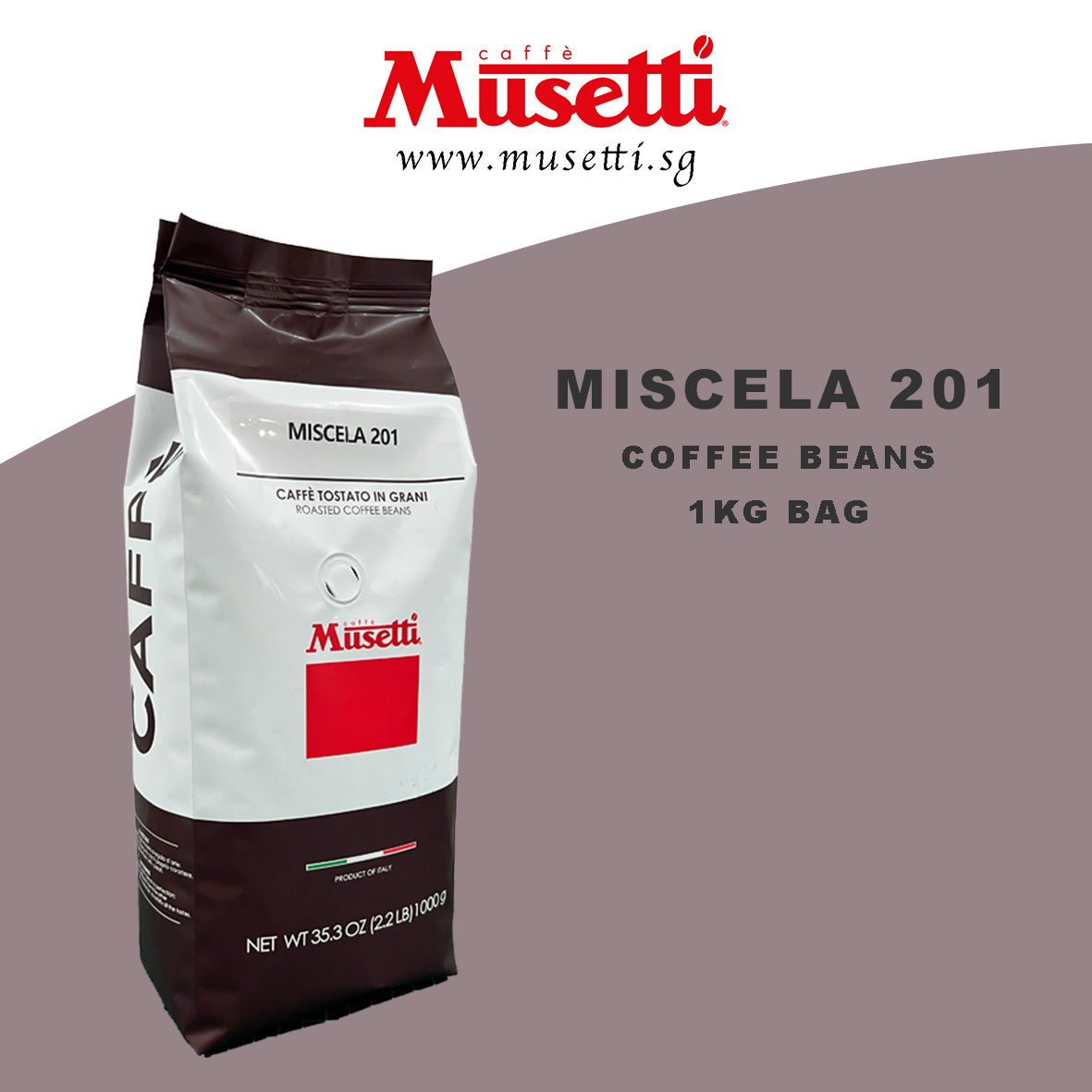 MUSETTI COFFEE BEANS MISCELA 201 1 KG