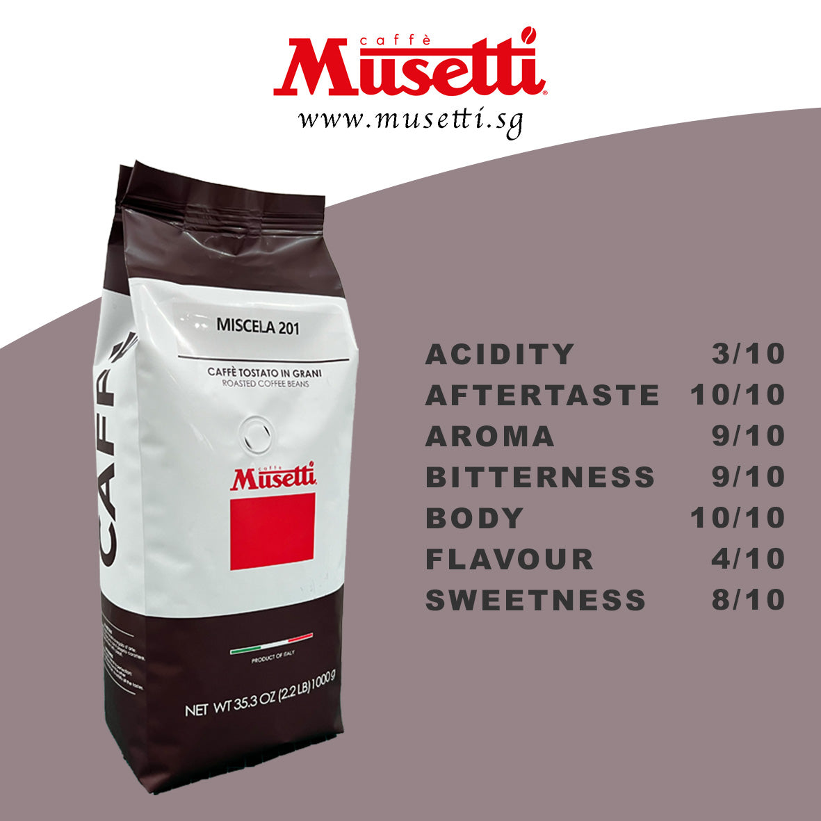 MUSETTI COFFEE BEANS MISCELA 201 1 KG
