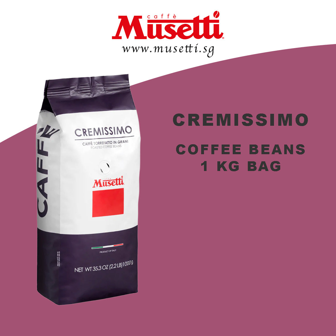 MUSETTI COFFEE BEANS CREMISSIMO 1 KG