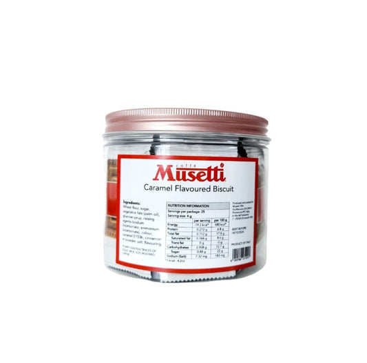 MUSETTI CARAMEL BISCUITS 25 PC